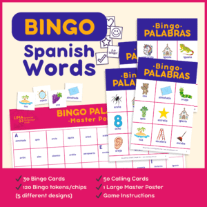 Words Vocabulary Bingo – Words that Start with Vowels (A, E, I, O, U)