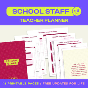 SCHOOL STAFF *Binder for Teachers*